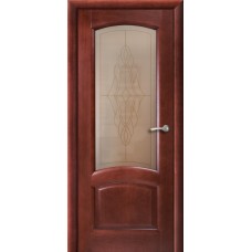 Межкомнатная дверь Viva Александрит красное дерево (со стеклом)