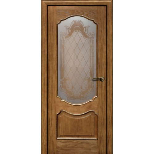Межкомнатная дверь Viva Рубин II натуральный дуб (со стеклом)