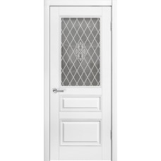 Межкомнатная дверь Viva Трио 2 белая эмаль (со стеклом)