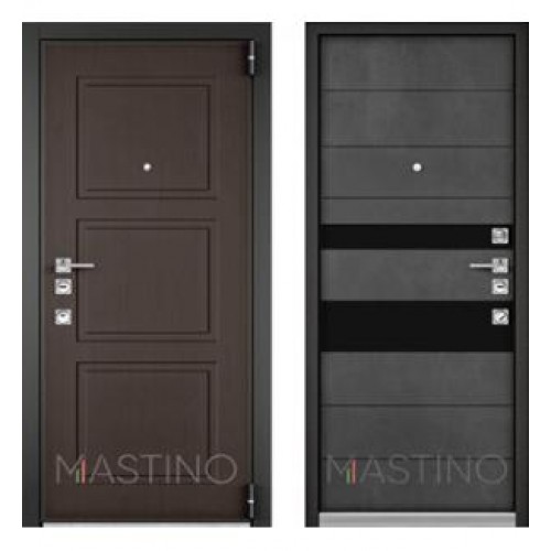 Входная дверь Mastino Forte Синхропоры модерн MS-104, Бетон дарк MS-118