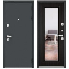 Входная дверь Бульдорс Premium 90 Черный шелк, Ларче темный 9Р-140 miror