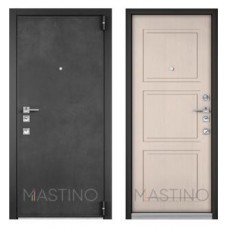 Входная дверь Mastino Forte Реалвуд графит горизонт MS-100, Синхропоры милк MS-106