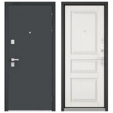 Входная дверь Бульдорс Premium 90 Черный шелк, Дуб Белый матовый 9РD-2