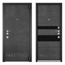 Входная дверь Mastino Forte Реалвуд графит горизонт MS-100, Бетон дарк MS-118