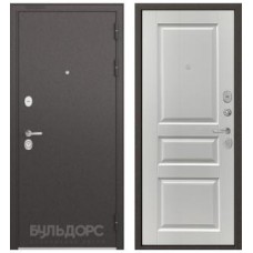 Входная дверь Бульдорс Standart 90 Черный шелк, Дуб белый матовый 9SD-2