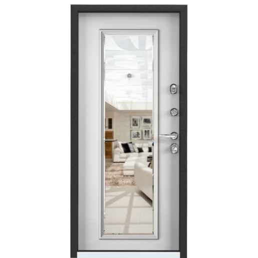 Входная дверь Torex SUPER OMEGA 100 Черный муар металлик / Белый