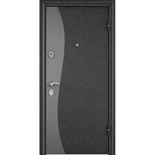 Входная дверь Torex DELTA-M 12 Черный шелк / ПВХ Дуб светлый матовый D12-Dv4