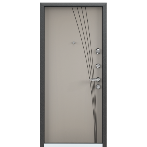 Входная дверь Torex SUPER OMEGA 08 color Черный шелк / Кремовый ликер
