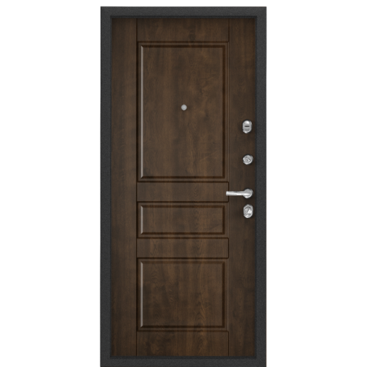 Входная дверь Torex SUPER OMEGA 100 Черный муар металлик / Орех грецкий