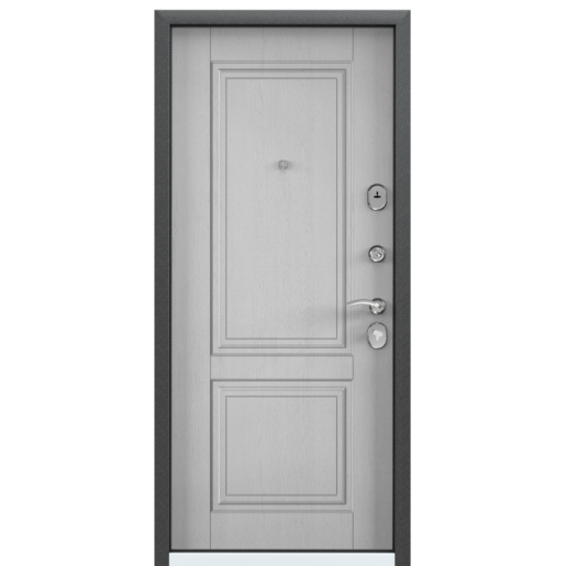 Входная дверь Torex DELTA-M 12 Черный шелк / ПВХ Дуб белый матовый D12-Dv1