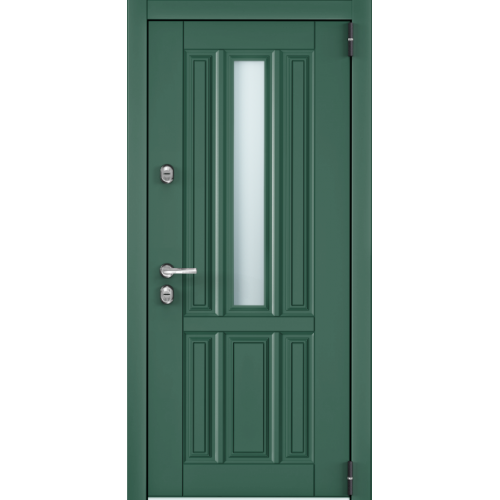 Входная дверь Torex SNEGIR COTTAGE 01 ЛКП Зеленый изумруд / Белый