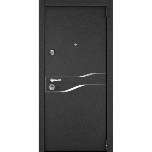 Входная дверь Torex SUPER OMEGA 100 Черный муар металлик SP-15 / СТ Графит матовый SO-HT-6