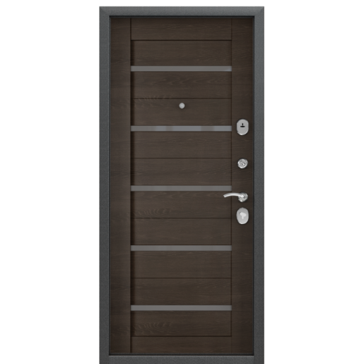 Входная дверь Torex DELTA-112 Черный шелк / CT Wood Dark Brown