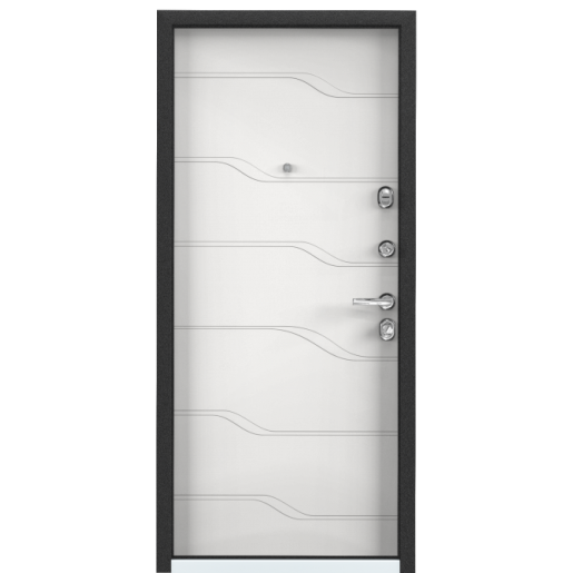 Входная дверь Torex SUPER OMEGA 100 Черный муар металлик / Белый SO-HT-6