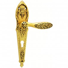Дверная ручка Fadex 1060/1040 Shamira Cyl Золото 24К + коричневый