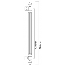 Ручка-скоба Fadex 740 Impero 600 мм Античная бронза