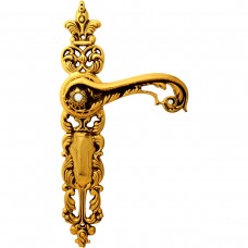 Дверная ручка Fadex 1110 Jade Pass Золото 24К + коричневый + SW