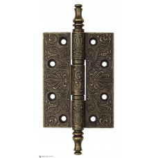 Дверная петля универсальная латунная с узором Venezia CRS011 102x76x4 античная бронза