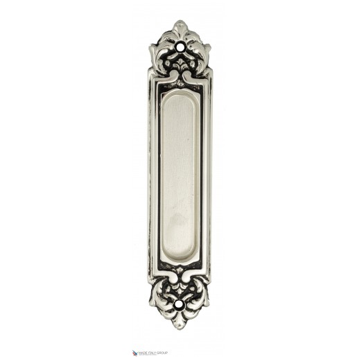 Ручка для раздвижной двери Venezia U122 DECOR натуральное серебро + черный (1шт.)