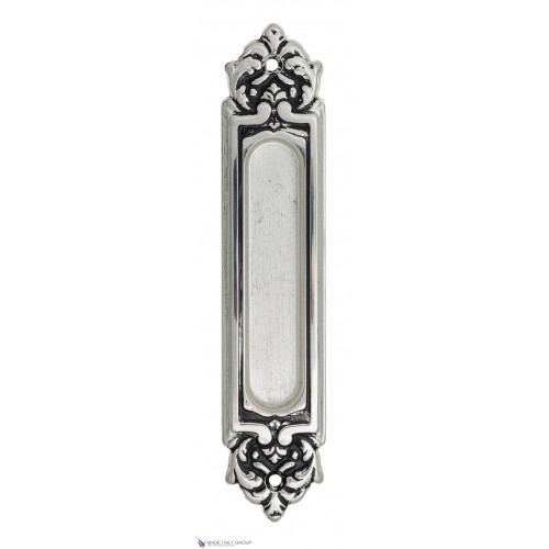 Ручка для раздвижной двери Venezia U122 DECOR натуральное серебро + черный (1шт.)