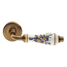Дверные ручки Morelli Luxury CERAMICA OBR/DEC с керамической вставкой Цвет - Бронза/Керамика декоративная