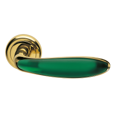 Дверные ручки Morelli Luxury MURANO OTL/VERDE Цвет - Золото/матовое стекло зеленое