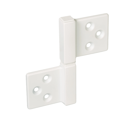 Петля карточная Morelli CH-S 85X82 W с квадратной осью разобранная, Цвет - белый