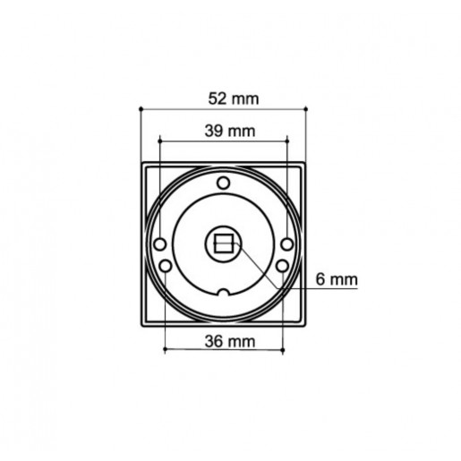 Ручка поворотная Armadillo (Армадилло) WC-BOLT BK6/SQ-21ABL-18 Темная медь