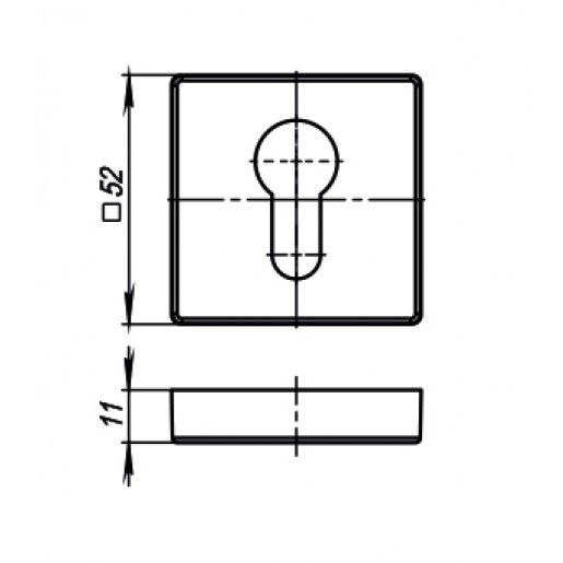 Накладка CYLINDER Armadillo (Армадилло) ET USQ CP-8 Хром 2 шт