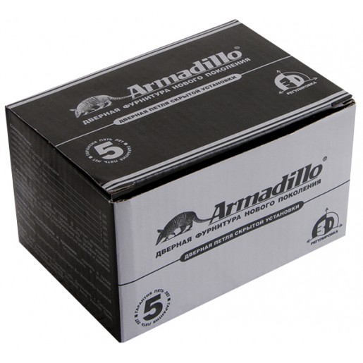 Петля скрытой Armadillo (Армадилло) установки с 3D-регулировкой Architect 3D-ACH 40 BL Черный прав.40 кг