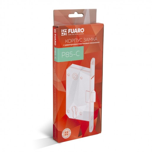 Замок межкомнатный Fuaro (Фуаро) под цилиндр PLASTIC P85C-50 GR (графит)