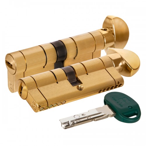 Цилиндровый механизм Mottura (Моттура) с вертушкой C31F464601RLC5 (92 мм/41+10+41), ЛАТУНЬ (PVD) (верт. 99.506)