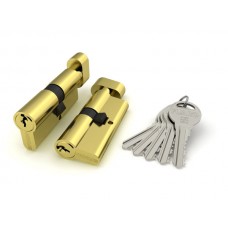 Цилиндровый механизм Fuaro (Фуаро) с вертушкой R302/70 mm (30+10+30) PB латунь 5 кл.