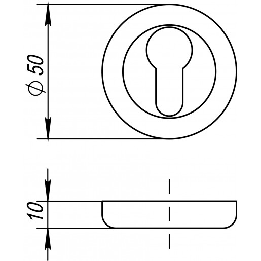 Накладка под Fuaro (Фуаро) цилиндр ET/ZM AB/SG-6