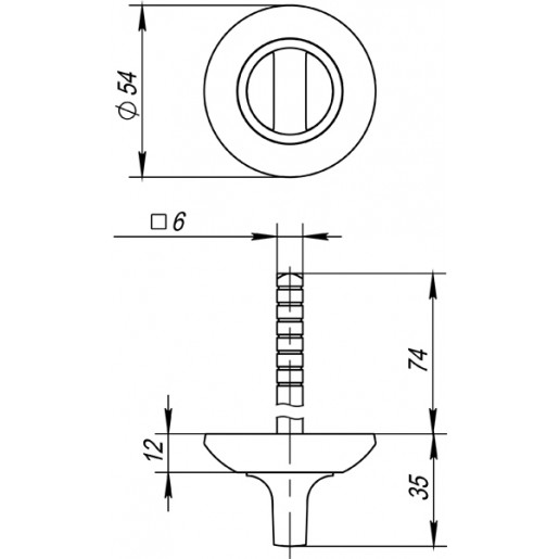 Ручка поворотная Fuaro (Фуаро) BKW6 AR-CP-8 (без ответной части)
