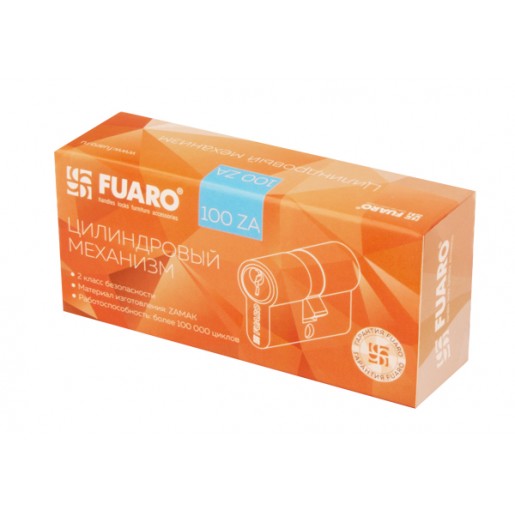 Цилиндровый механизм Fuaro (Фуаро) 100 ZA 90 mm (40+10+40) CP хром 5 кл.