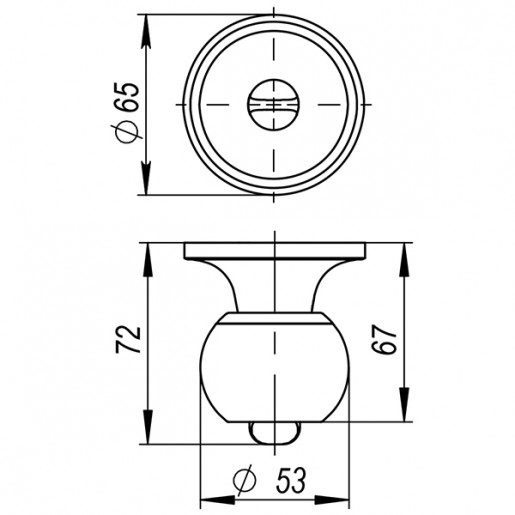 Ручка защелка Ajax (Аякс) 6082 SN-B (фик.) мат. никель
