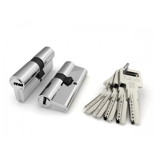 Цилиндровый механизм Fuaro (Фуаро) R600/90 mm-BL (50+10+30) CP хром 5 кл. БЛИСТЕР
