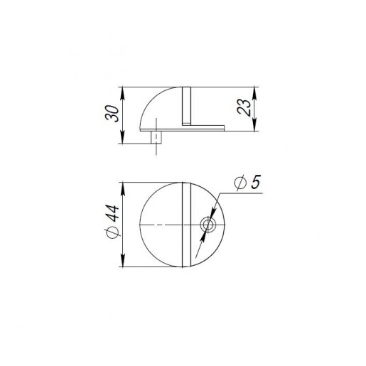 Упор дверной Punto (Пунто) DS PF-50 ABG-6 бронза