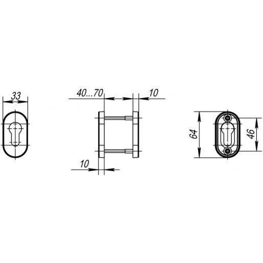 Накладка под Fuaro (Фуаро) цилиндр DSS-02P-ET (нержавейка)
