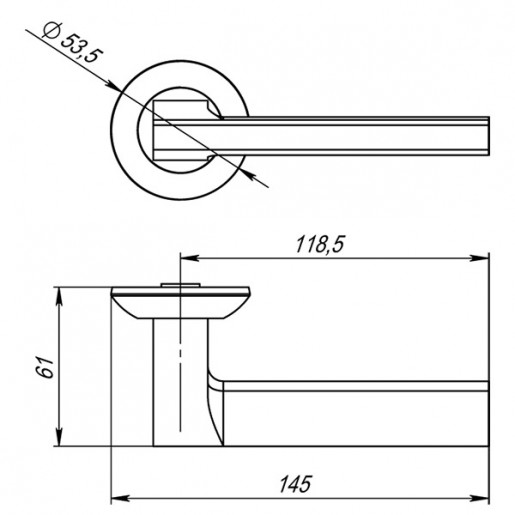 Ручка раздельная Punto (Пунто) BLADE TL WH-19 белый