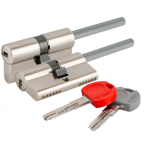 Цилиндровый механизм Cisa (Чиза) под вертушку (дл. шток) ASIX PRO OE307-91.12SD(75 мм/40+10+25), НИКЕЛЬ