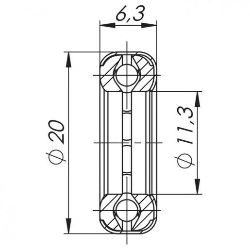 Подшипник к приварной петле Fuaro T1/141-20