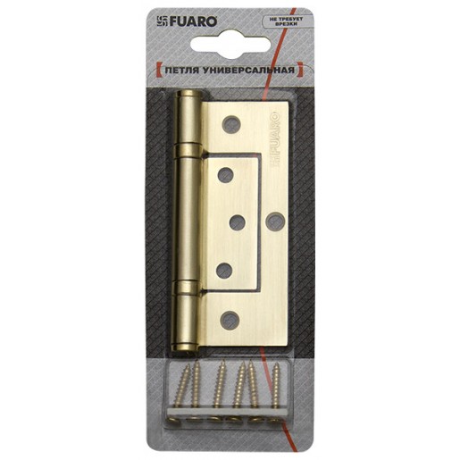 Петля универсальная Fuaro (Фуаро) без врезки 300-2BB/BL 100x2,5 PN (перл. никель) БЛИСТЕР