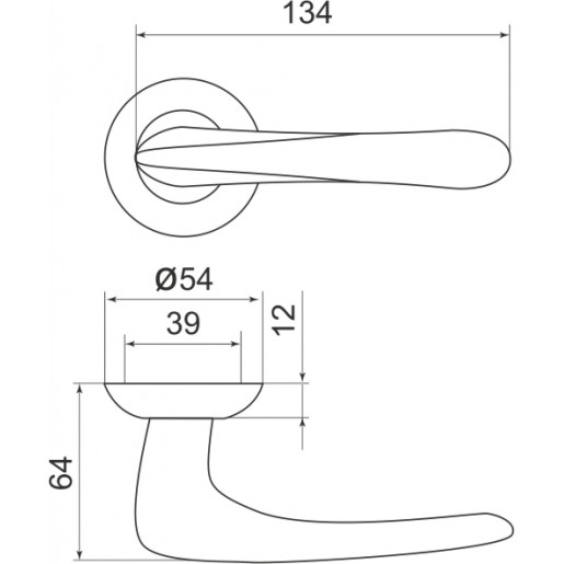 Ручка раздельная Armadillo (Армадилло) Pava LD42-1GP/SG-5 золото/матовое золото TECH (кв. 8х140)