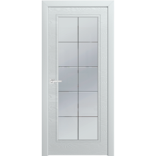 Межкомнатная дверь Арсенал 1 шпон (Эмаль шиншилла) Остекленная