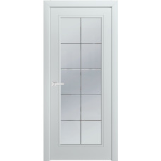 Межкомнатная дверь Арсенал 1 (Эмаль шиншилла) Остекленная