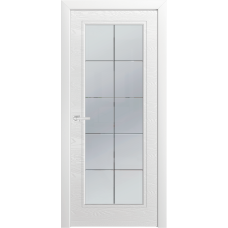 Межкомнатная дверь Арсенал 1 шпон (Эмаль белая) Остекленная