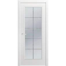 Межкомнатная дверь Арсенал 1 (Эмаль белая) Остекленная