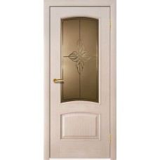 Межкомнатная дверь Ellada Porte Аврора Дуб белёный Юлия гравировка